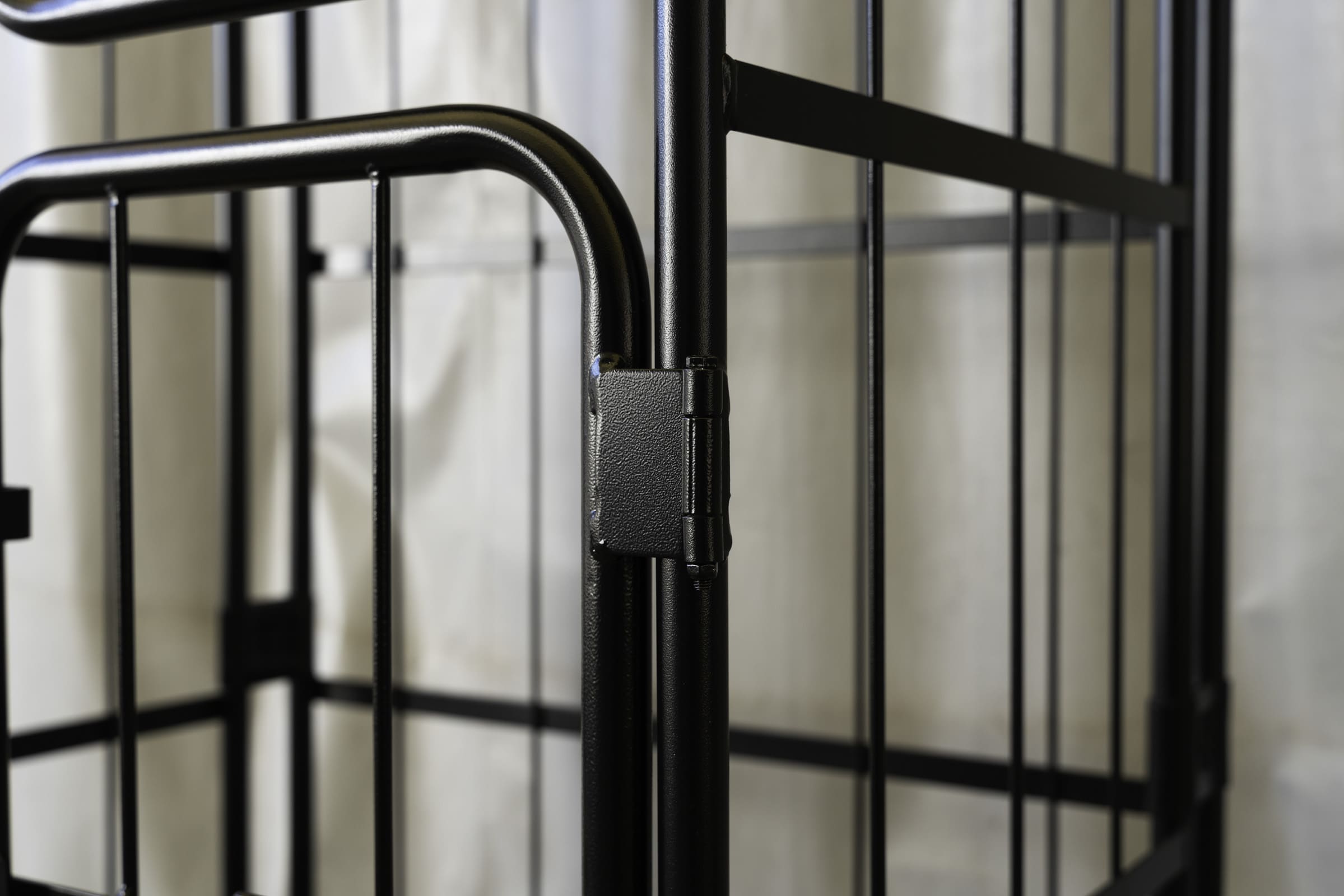 上下観音扉付きカゴ台車 ブラック 画像15