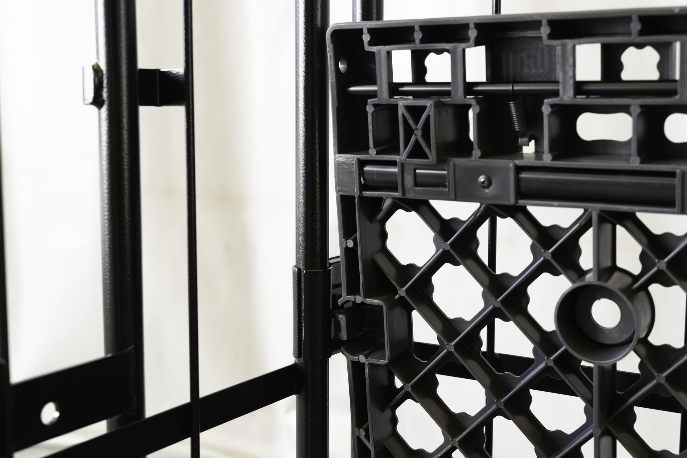 上下観音扉付きカゴ台車 ブラック 画像19