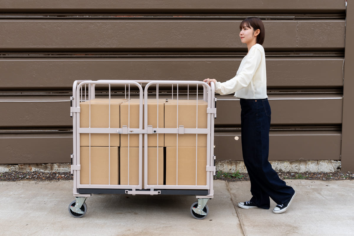 天使のカゴ台車BIG 観音扉付き 画像16