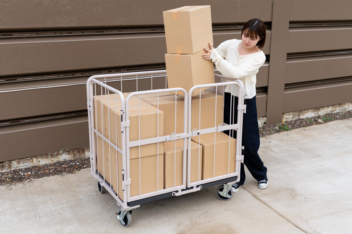 天使のカゴ台車BIG 観音扉付き 画像17