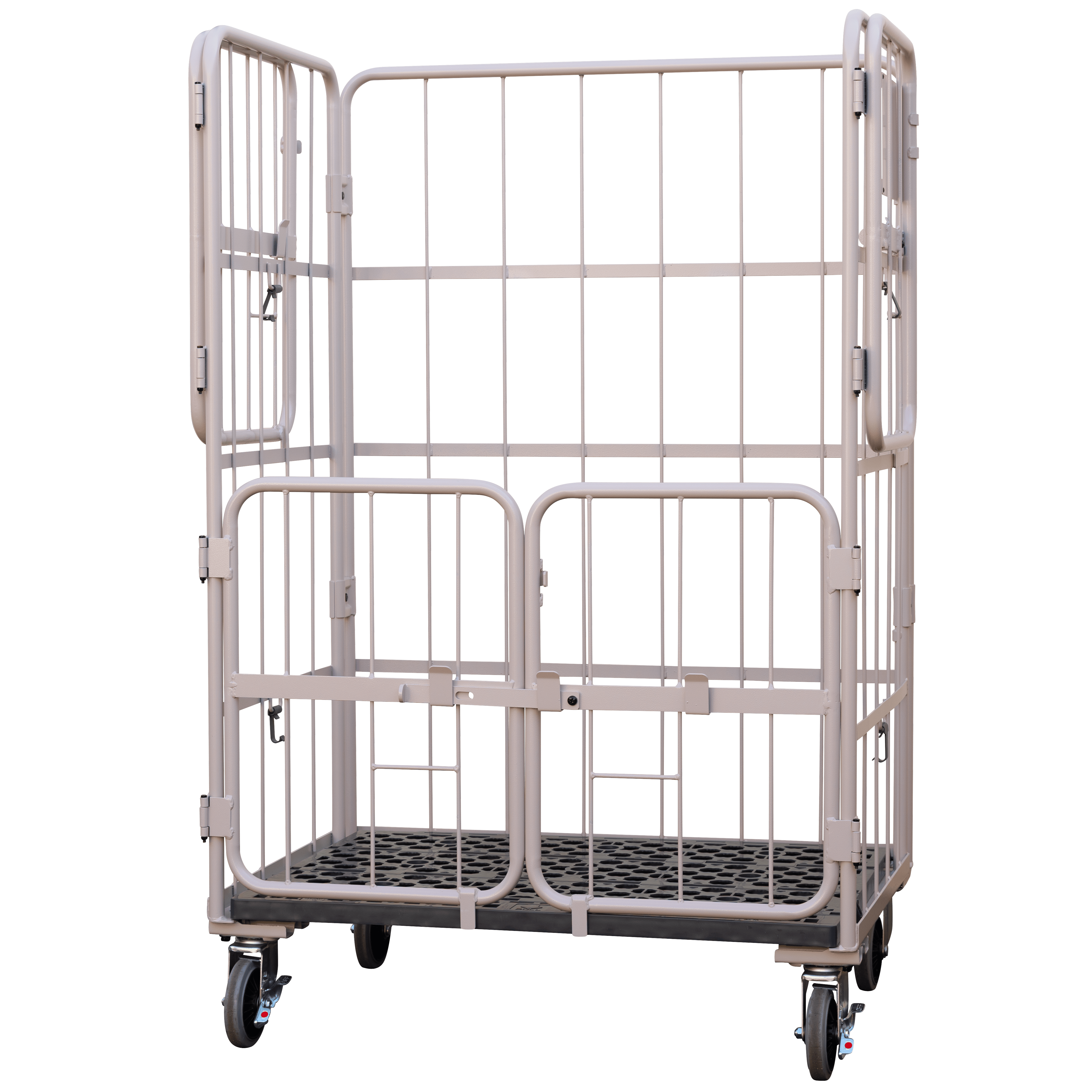 上下観音扉付きカゴ台車 画像02