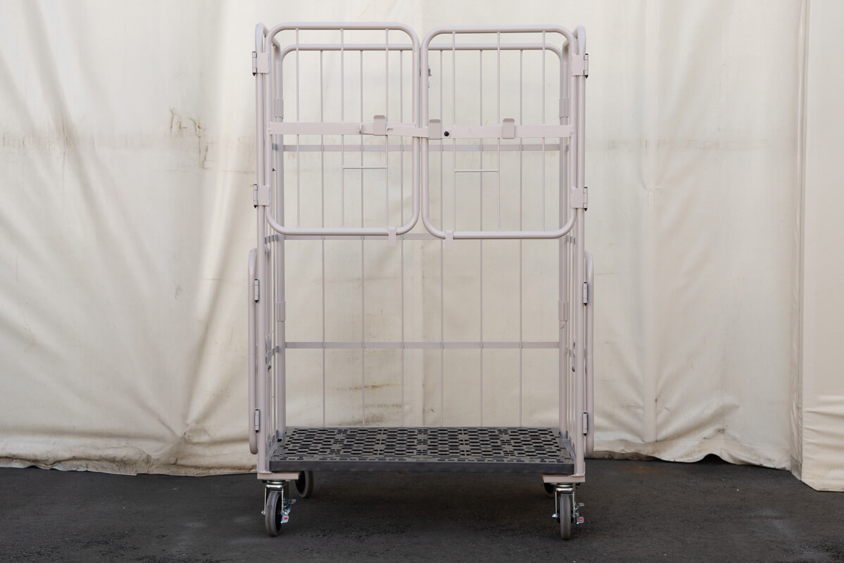 上下観音扉付きカゴ台車 画像07