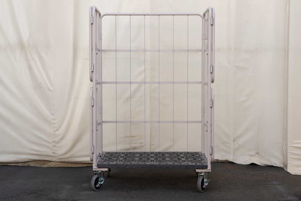 上下観音扉付きカゴ台車 画像08